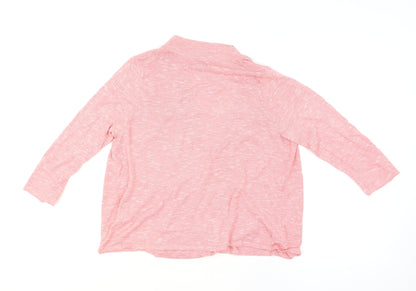 Sussan Women Pink Cardigan Medium Viscose Acrylic Knit Lightweight