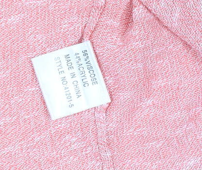Sussan Women Pink Cardigan Medium Viscose Acrylic Knit Lightweight