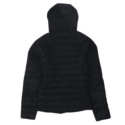 Adidas Womens Black Size 8 Hooded Puffer Jacket with Logo