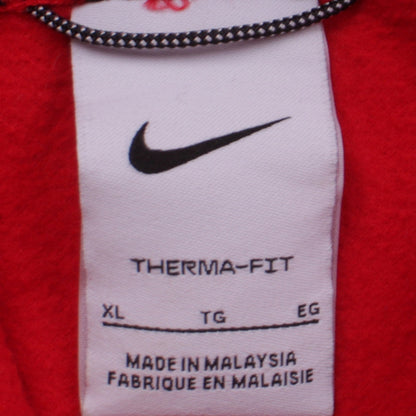 Nike Men's Red XL Therma-Fit Pullover Hoodie Basketball Graphic
