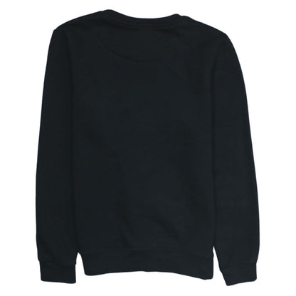 Calvin Klein Womens Black Small Pullover Sweatshirt Rhinestone Logo