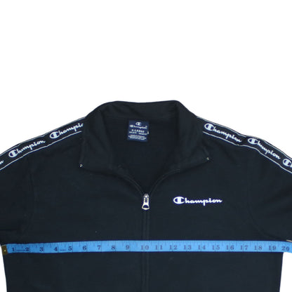 Champion Boys Black 13-14 Years Track Jacket Full Zip Sports Top