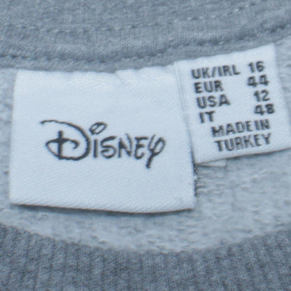 Disney Women Grey Mickey Mouse Pullover Sweatshirt Size 16
