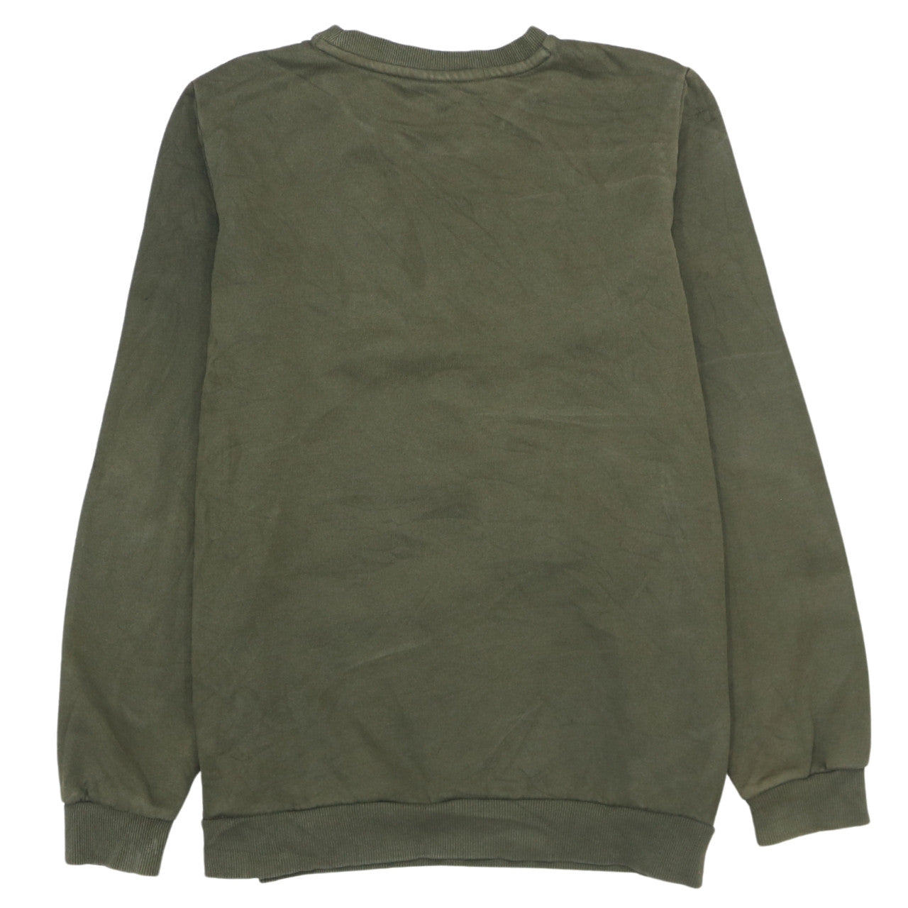 Puma Boys Khaki Green Crew Neck Sweatshirt XL 14-15 Years Logo Graphic