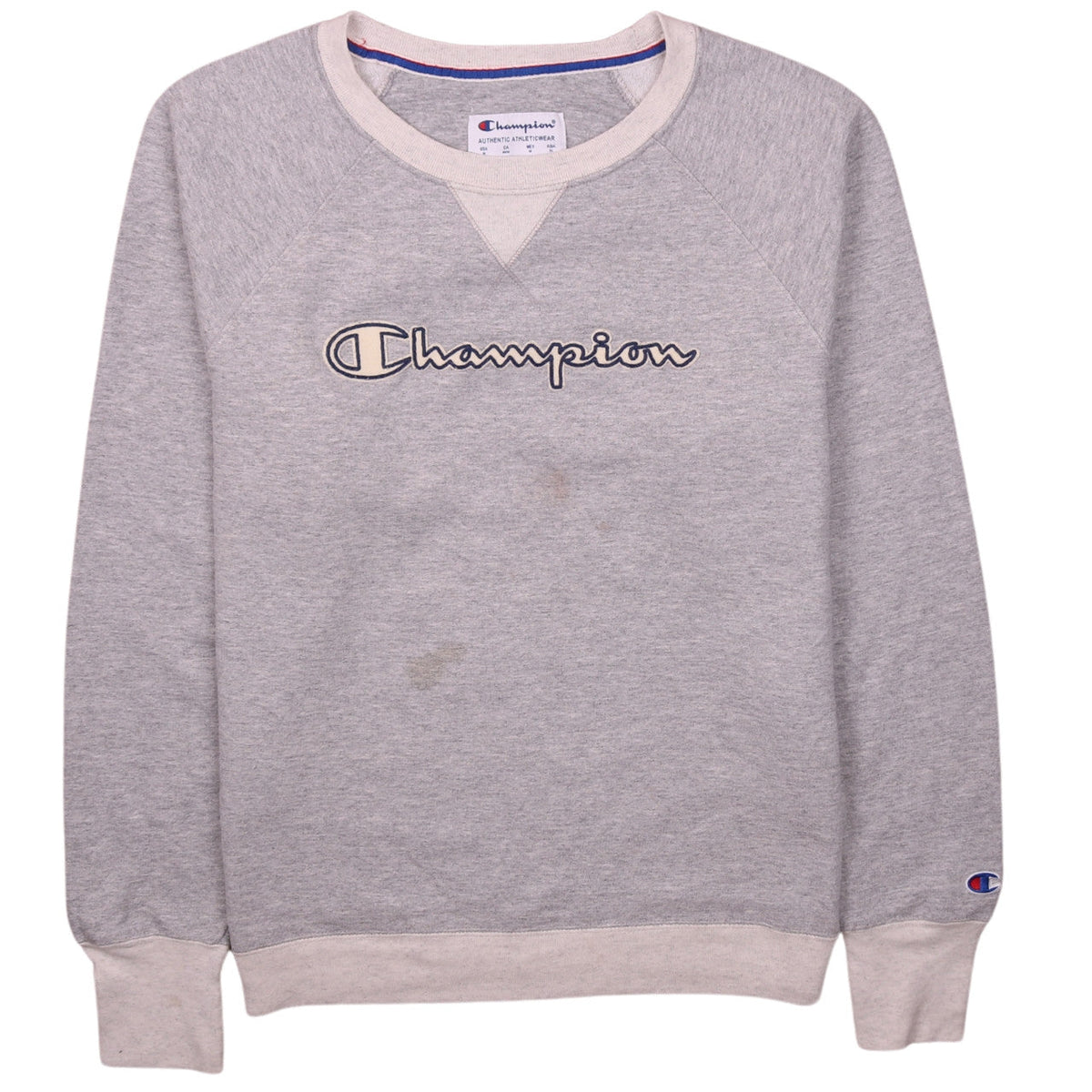 Champion Men's Grey Pullover Sweatshirt M Logo Athletic