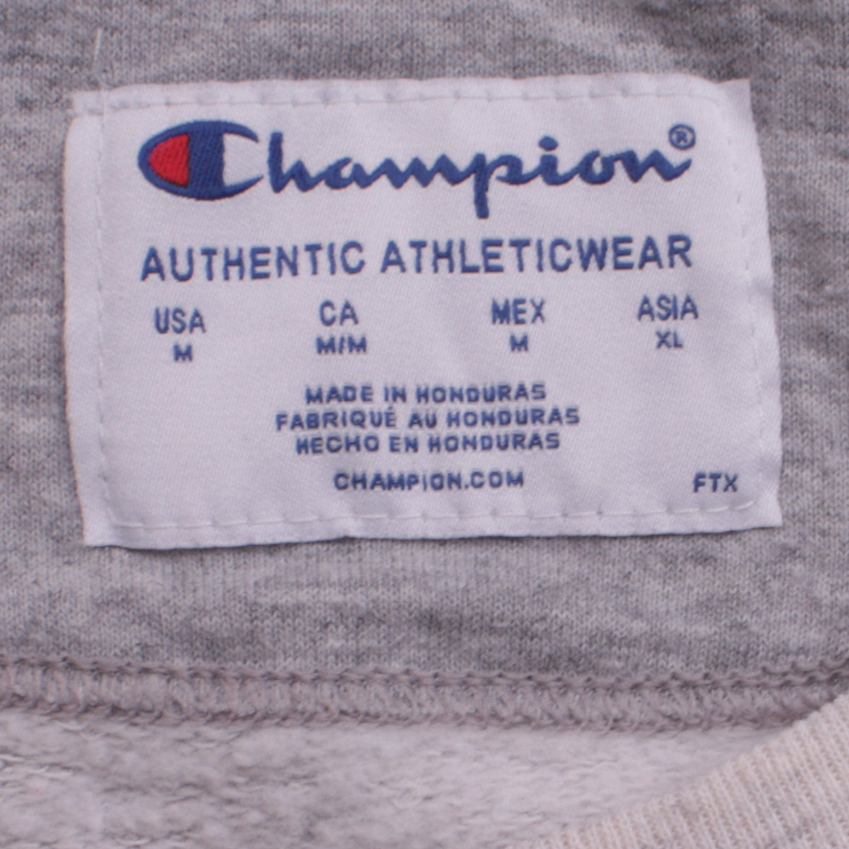 Champion Men's Grey Pullover Sweatshirt M Logo Athletic