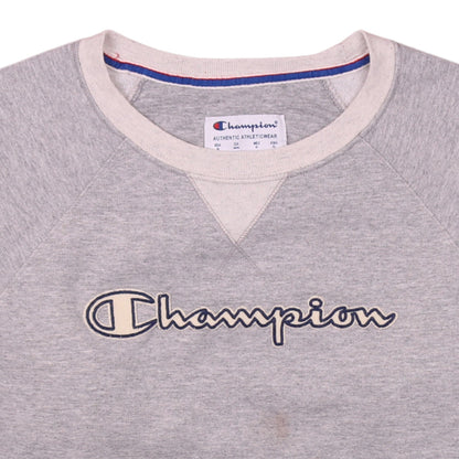 Champion Men's Grey Pullover Sweatshirt M Logo Athletic
