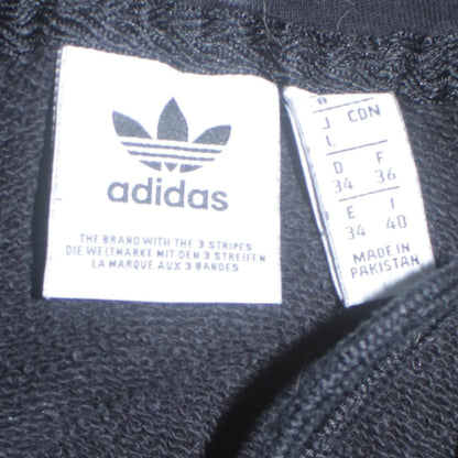 Adidas Women's Black Logo Pullover Hoodie Size 8 Regular Fit