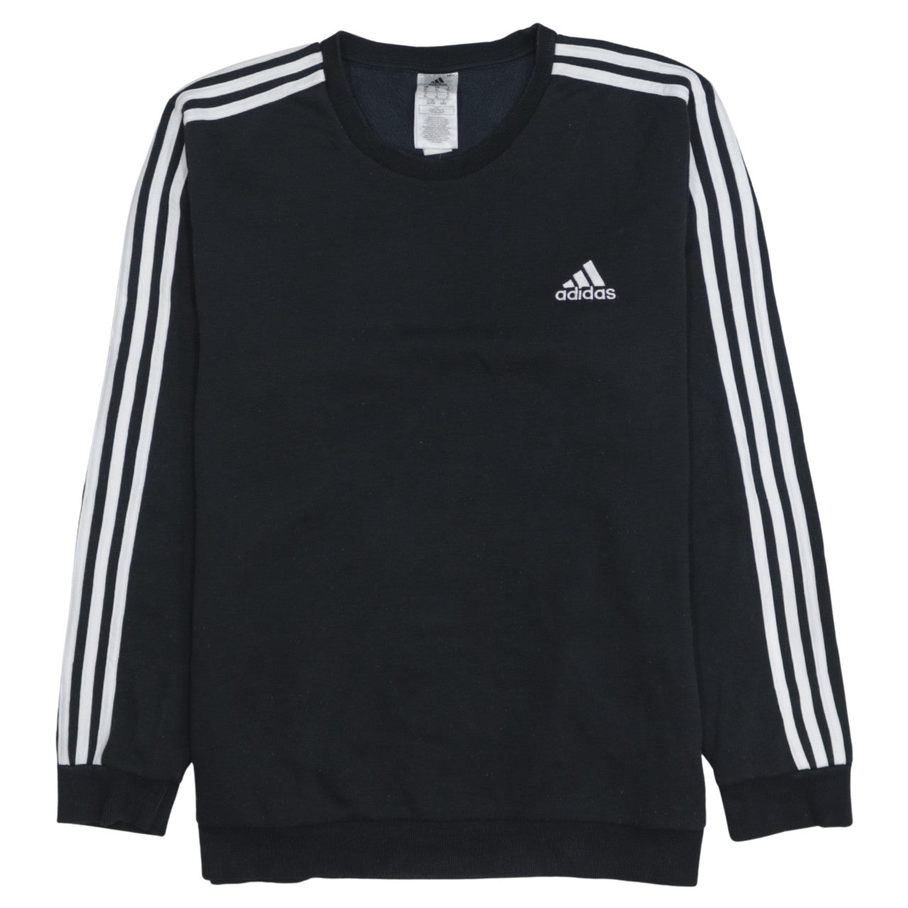 Adidas Mens Black XL Crew Neck Long Sleeve Pullover Sweatshirt