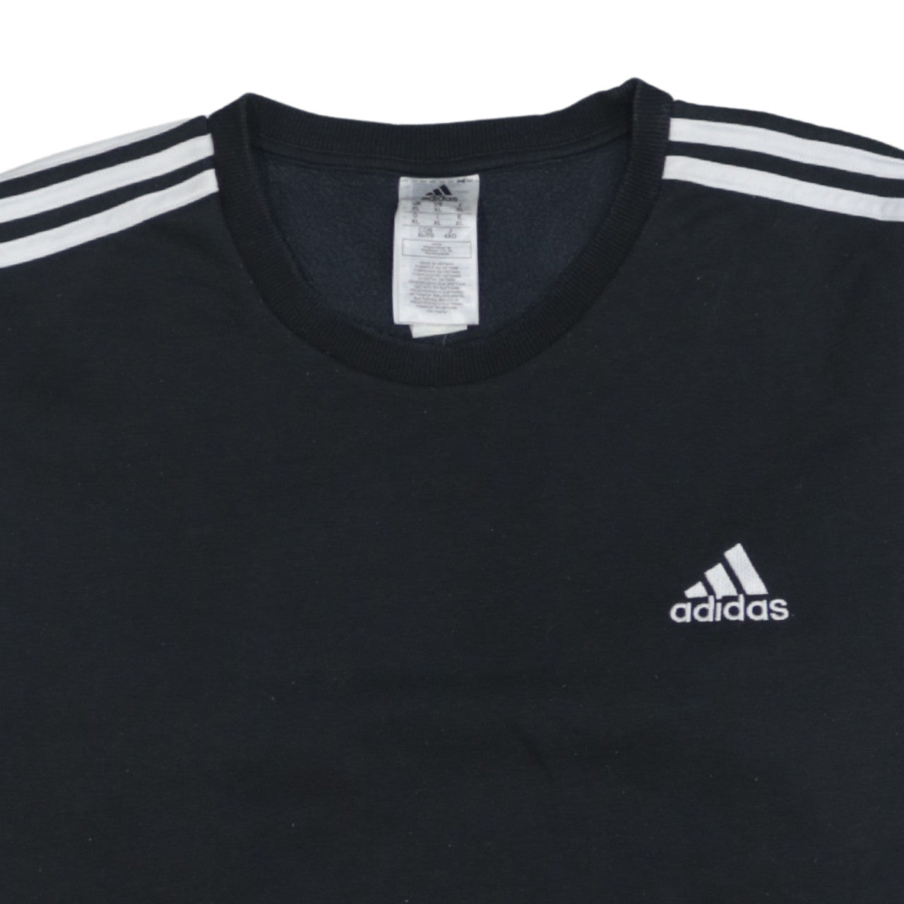 Adidas Mens Black XL Crew Neck Long Sleeve Pullover Sweatshirt