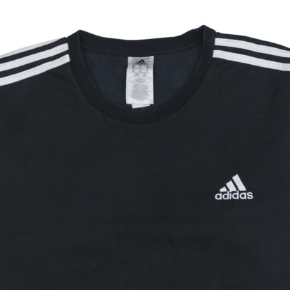 Adidas Mens Black XL Crew Neck Long Sleeve Pullover Sweatshirt