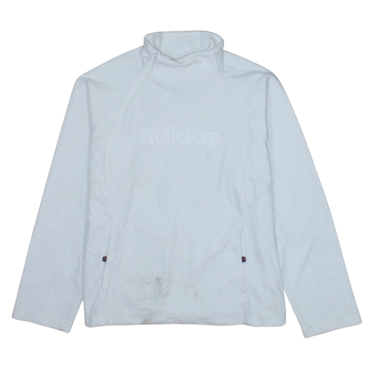 Adidas Women White Size 14 Long Sleeve Pullover Sweatshirt