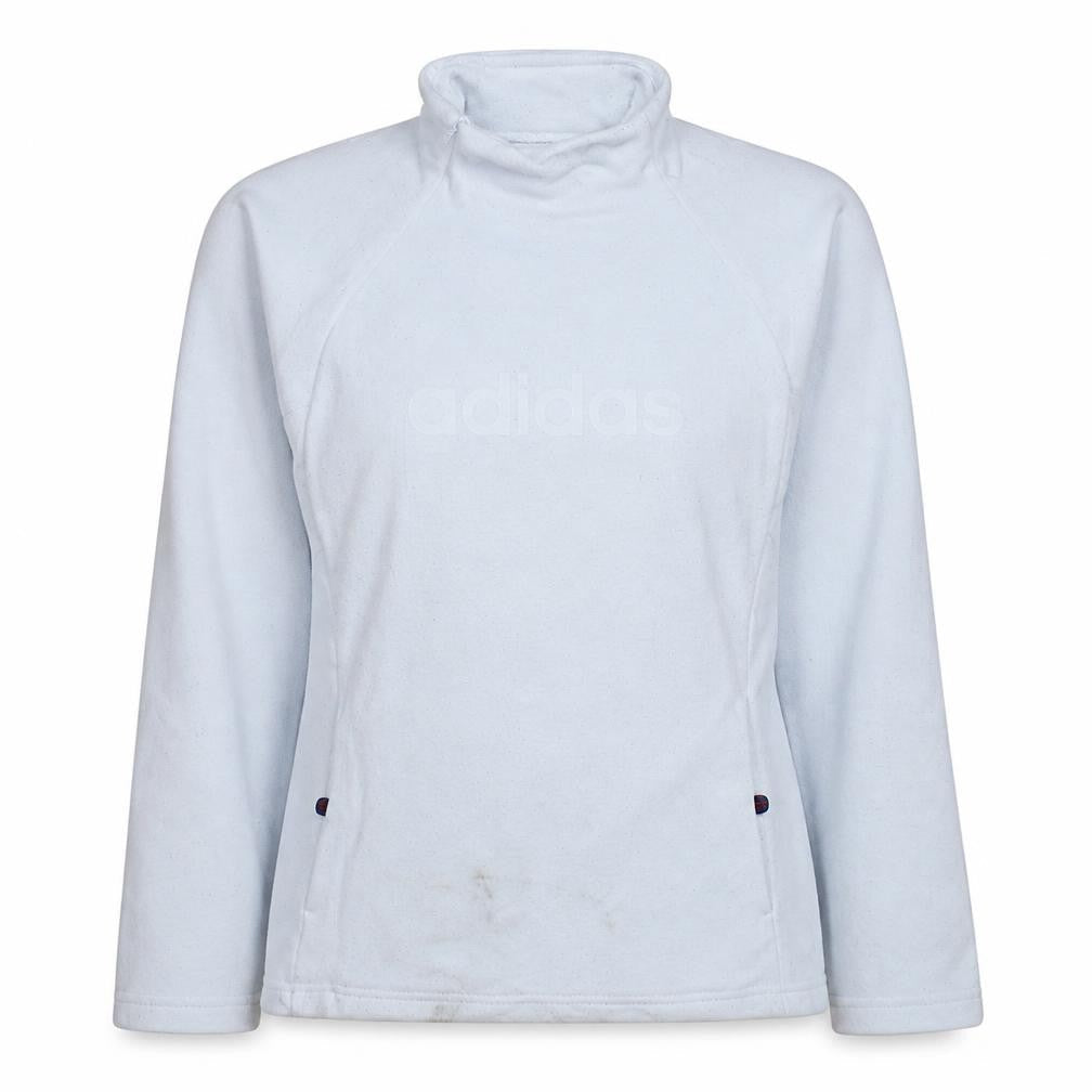 Adidas Women White Size 14 Long Sleeve Pullover Sweatshirt