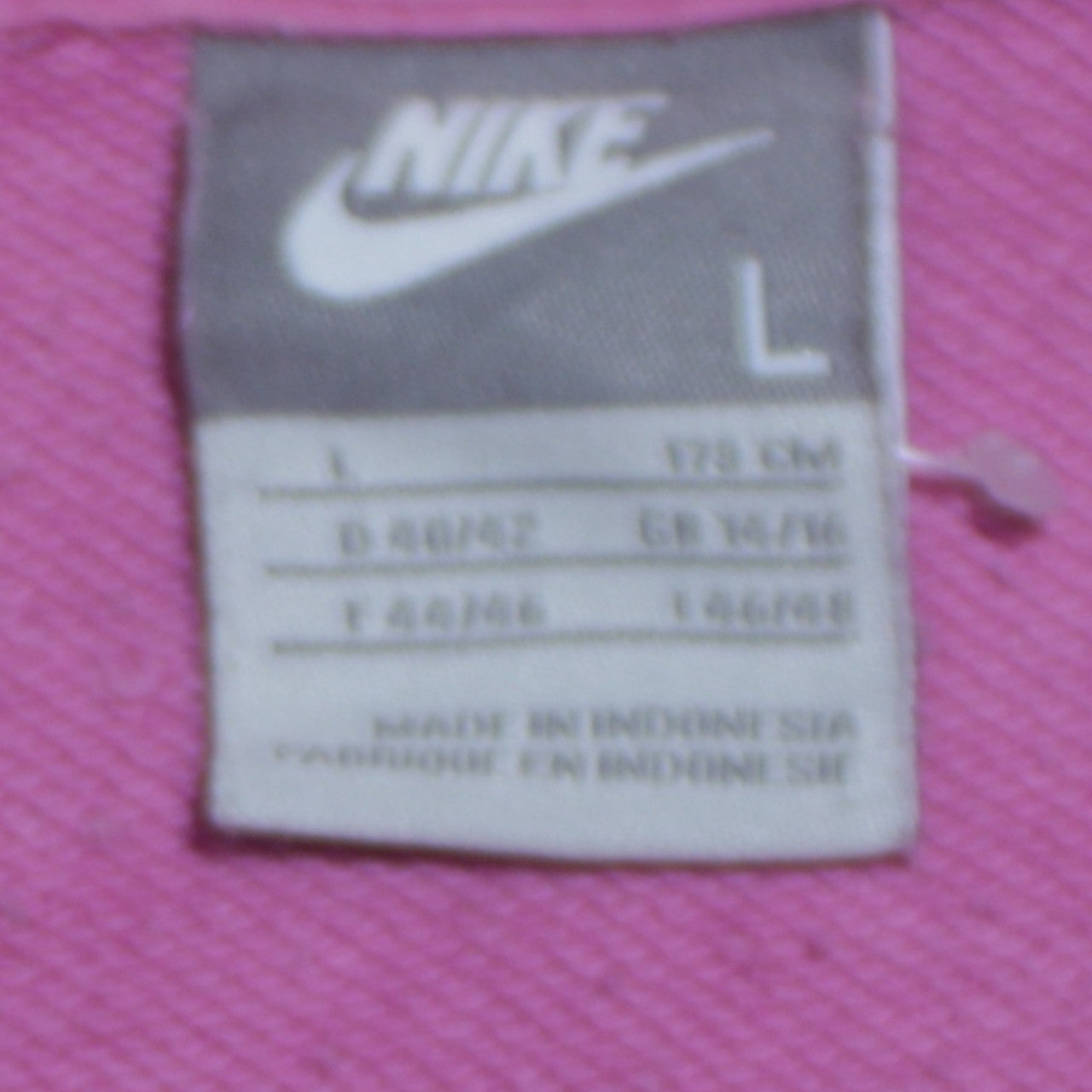 Nike Women Pink Full Zip Hoodie Sweatshirt Size L 14/16 Hooded Casual