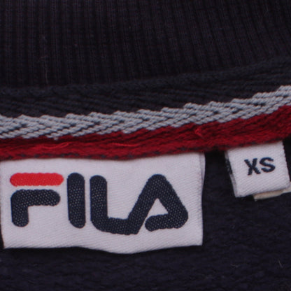FILA Men's Blue Crew Neck Pullover Logo Sweatshirt XS