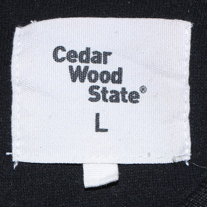 Cedar Wood State Men’s Black Varsity Jacket L College Style