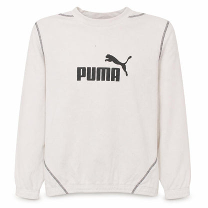 Puma Womens White Crew Neck Pullover Sweatshirt Size 14 UK