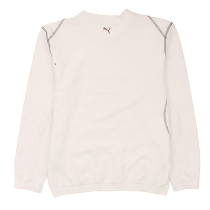 Puma Womens White Crew Neck Pullover Sweatshirt Size 14 UK