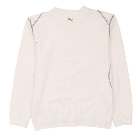 Puma Womens White Crew Neck Pullover Sweatshirt Size 14 UK