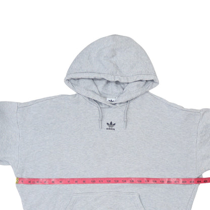 Adidas Women’s Grey Hooded Pullover Hoodie Size 12 with Logo Print