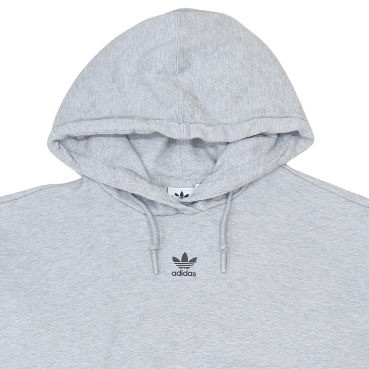 Adidas Women’s Grey Hooded Pullover Hoodie Size 12 with Logo Print