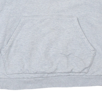 Adidas Women’s Grey Hooded Pullover Hoodie Size 12 with Logo Print
