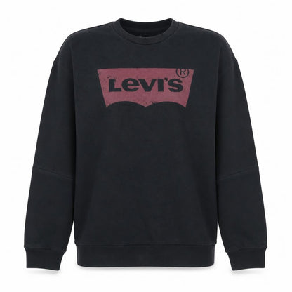 Levi's Men's Black Crew Neck Pullover Sweatshirt Size S Classic Logo