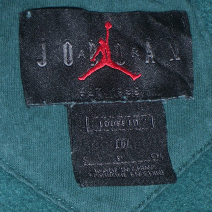 Jordan Women’s Teal Pullover Hoodie Loose Fit Cotton Blend Size L