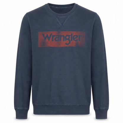 Wrangler Men's Blue XL Crew Neck Logo Pullover Sweatshirt