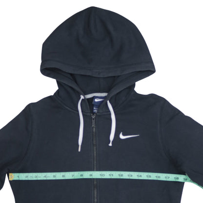 Nike Women's Black Full Zip Hoodie Size M Cotton Blend Sportswear
