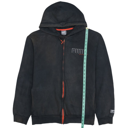 Puma Men’s Black Full Zip Hoodie 2XL Athletics Logo Fleece