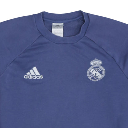 Adidas Men Blue Real Madrid Crew Neck Sweatshirt Size S