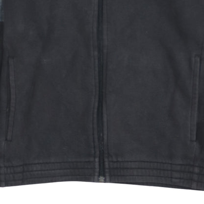 Adidas Boys Grey Black Full Zip Hoodie 13-14 Years Classic Sportswear