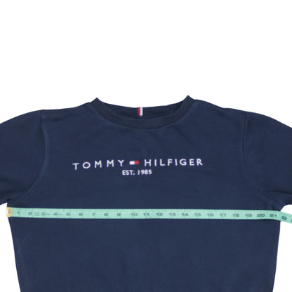 Tommy Hilfiger Boys Navy Blue Crew Neck Pullover Sweatshirt Size 164