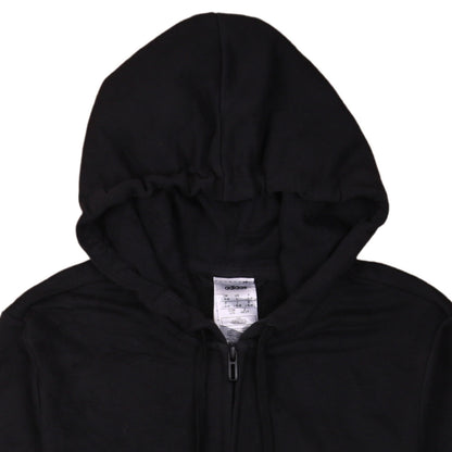 Adidas Women Black Full Zip Hoodie L 16-18 Hooded Sweatshirt