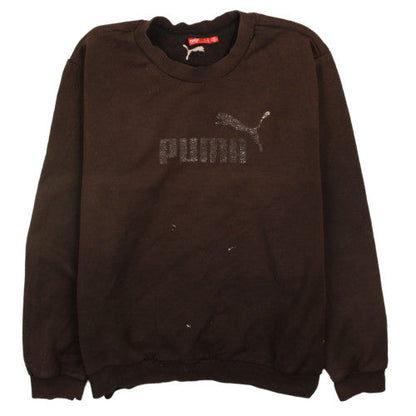 Puma Men's Brown XL Pullover Sweatshirt Crew Neck Logo Sportswear