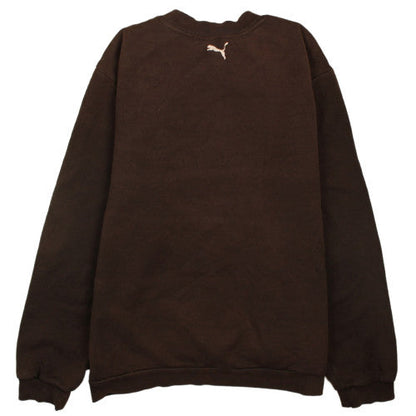 Puma Men's Brown XL Pullover Sweatshirt Crew Neck Logo Sportswear