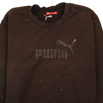 Puma Men's Brown XL Pullover Sweatshirt Crew Neck Logo Sportswear