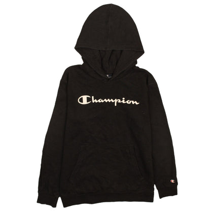 Champion Boys Black Pullover Hoodie XL 13-14 Years Cotton Blend