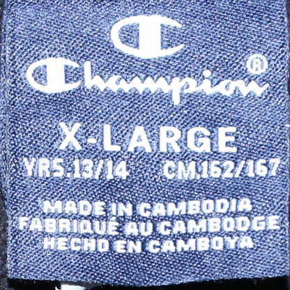 Champion Boys Black Pullover Hoodie XL 13-14 Years Cotton Blend