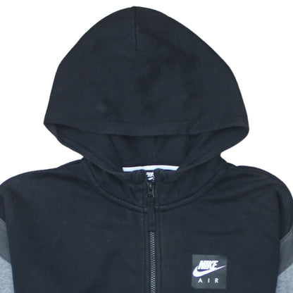 Nike Boys Black & Grey Full Zip Hoodie XL 13-15 Years Cotton Blend