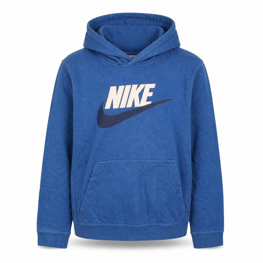 Nike Boys Blue Pullover Fleece Hoodie L Logo Sportswear