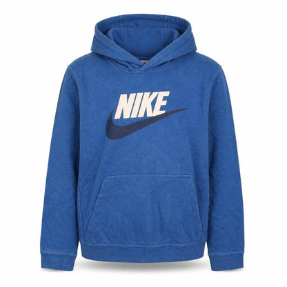 Nike Boys Blue Pullover Fleece Hoodie L Logo Sportswear