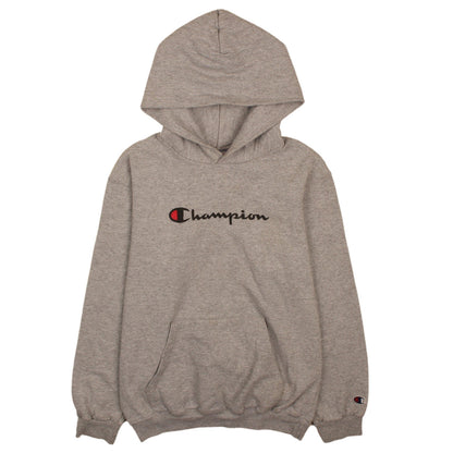 Champion Boys Grey Pullover Hoodie XL Fleece Lined Authentic Logo