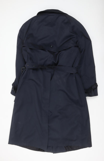 ckt Classic Clothing Women's Blue Belted Trench Coat Size 10