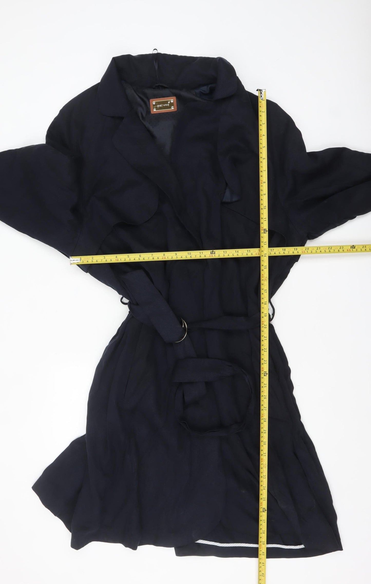Marks and Spencer Women’s Blue Lyocell Trench Coat Size 24 Belted