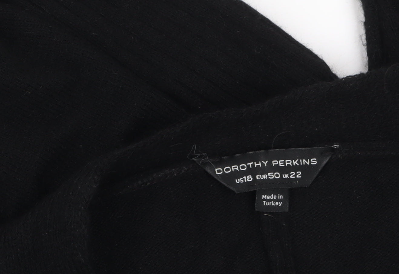 Dorothy Perkins Women's Black Longline Open Knit Cardigan UK 22