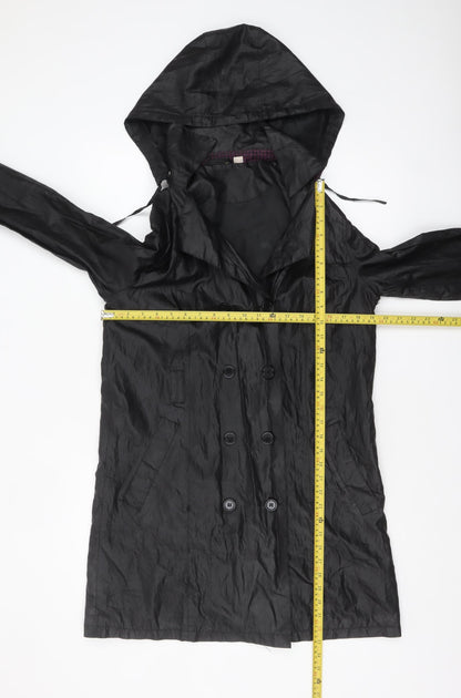 Esmara Women’s Black Hooded Lightweight Rain Coat Size 10