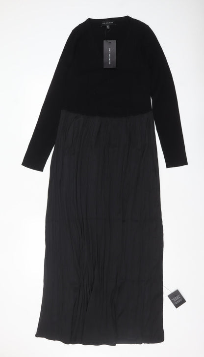 Live Unlimited Women’s Black Long Fit & Flare Dress UK 12