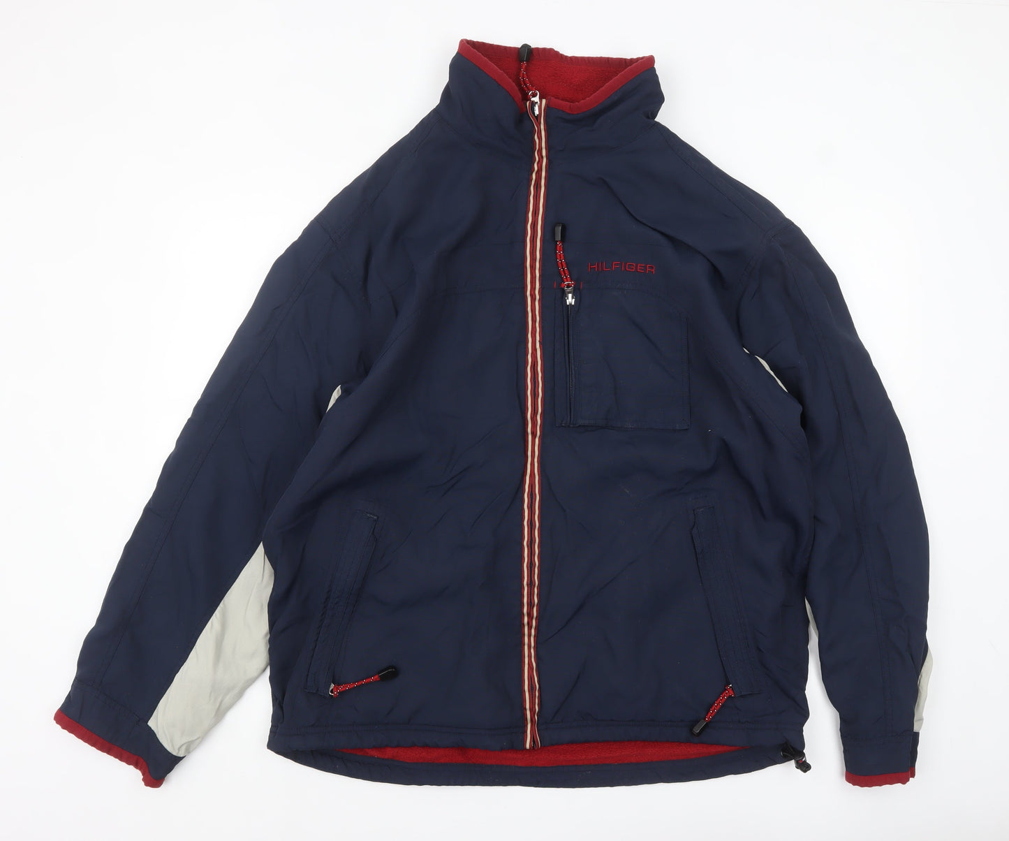 Tommy Hilfiger Men's Blue XL Basic Jacket Full Zip Nylon Winter
